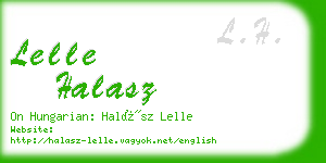 lelle halasz business card